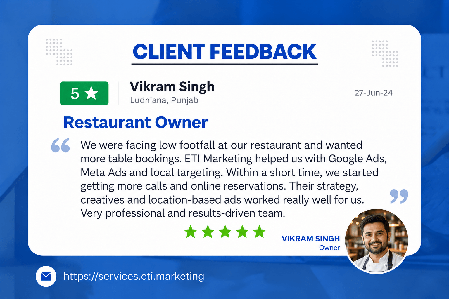restaurant owner review